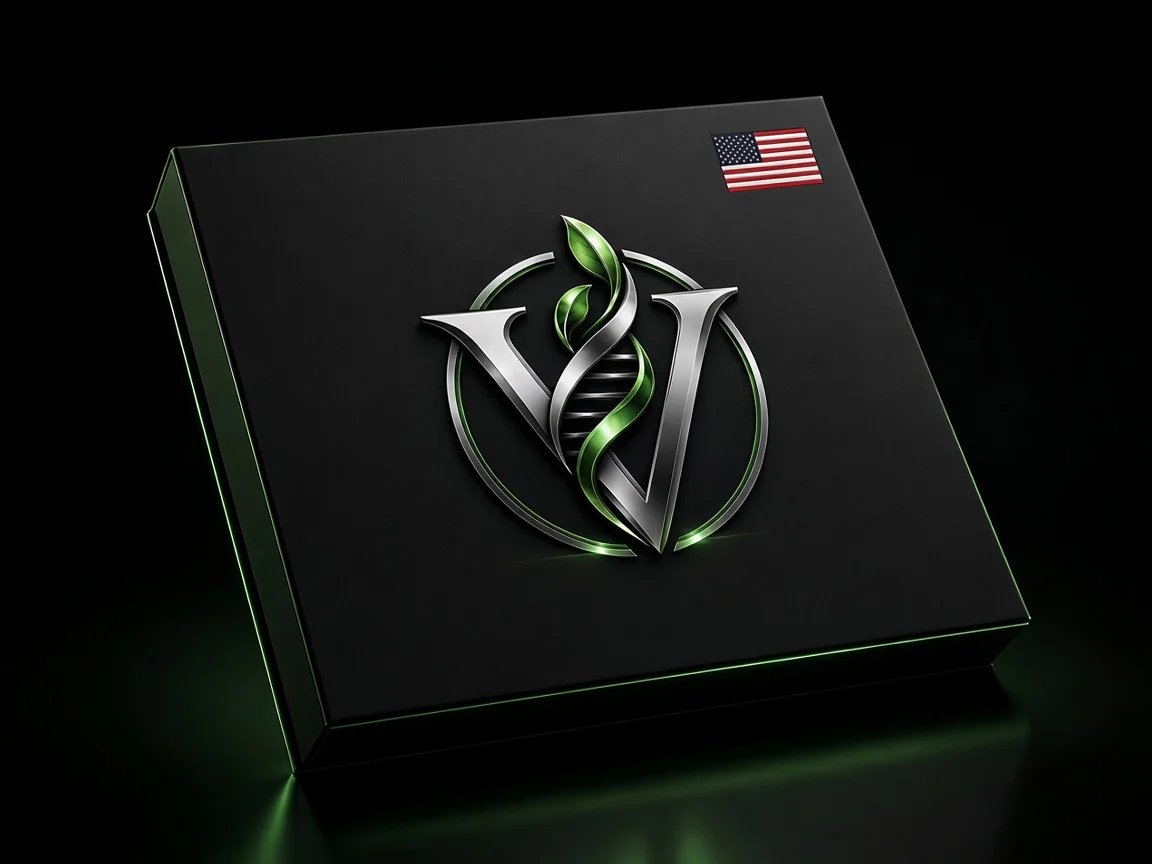 Closed black kit box with the Veridian V emblem